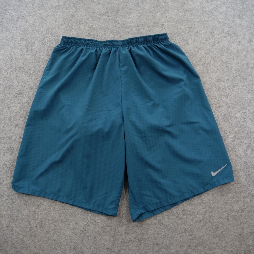 Nike Pro Shorts Mens Large Green 2-in-1 Dri-FIT Phenom Running Shorts Lined